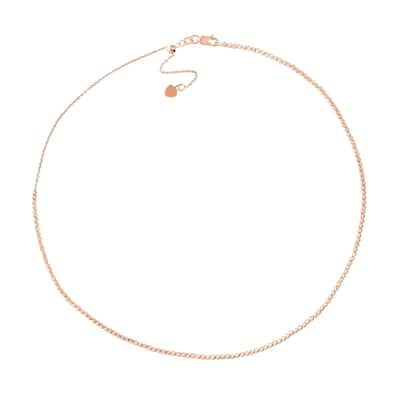 Marquee Jewels 14K Solid Rose Gold Adjustable Beaded Choker
