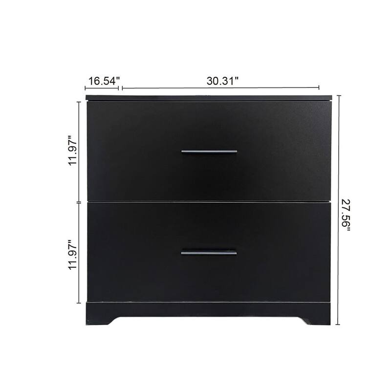 Modern Elegant Bedside Table With 2-Drawer