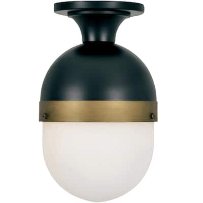 Brian Patrick Flynn for Crystorama Capsule Outdoor 1 Light Ceiling Mount - 8'' W x 13.5'' H