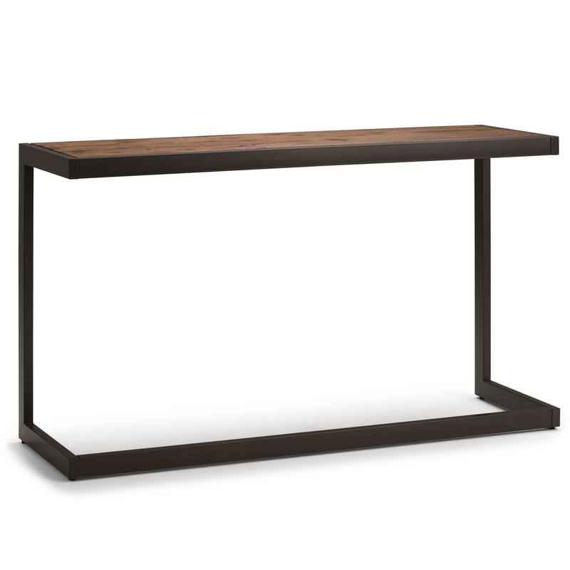 WYNDENHALL Cecilia SOLID ACACIA WOOD and Metal 52 inch Wide Industrial Console Sofa Table - 52 inch Wide