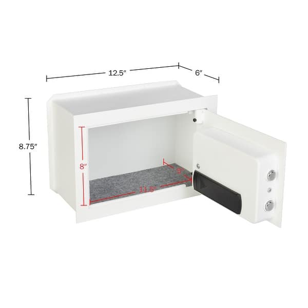 Wall Safe - Digital Safety Box with Passcode for Quick Access and Backup Key - Personal Safe for Cash - Wall Safes by Paragon