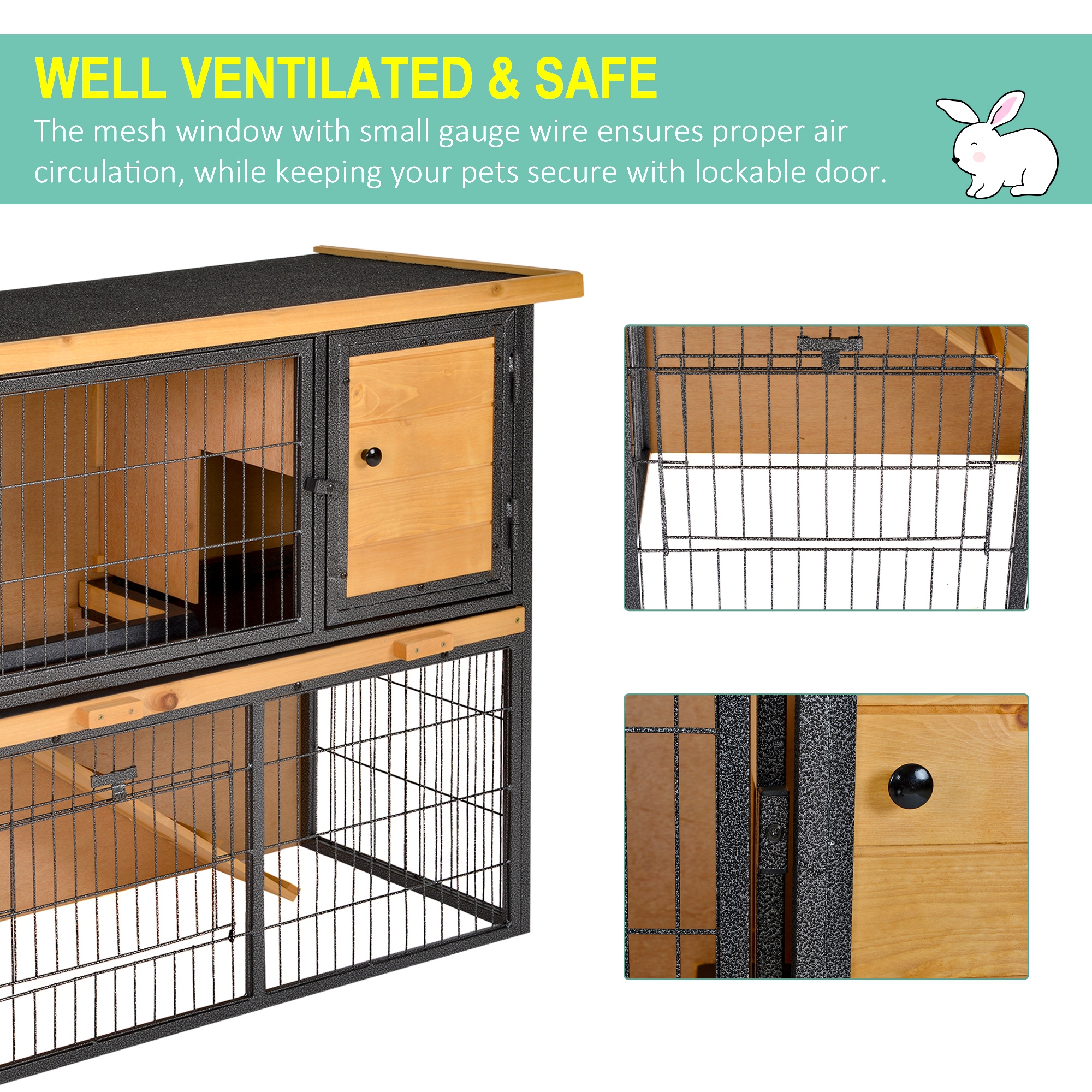 PawHut Elevated Rabbit Hutch