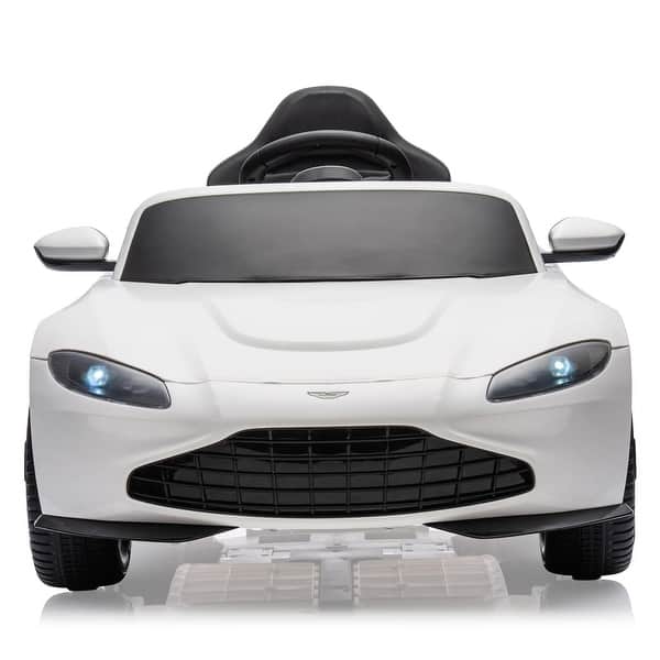 slide 2 of 35, 12V Ride on Sports Car for Kids Licensed Aston Martin Battery Powered Car White