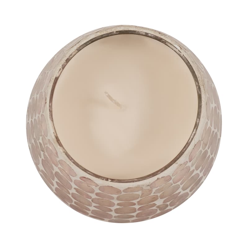 Sagebrook Home Glass, 5" High 18 Oz Mosaic Scented Candle - 5" x 5" x 5"