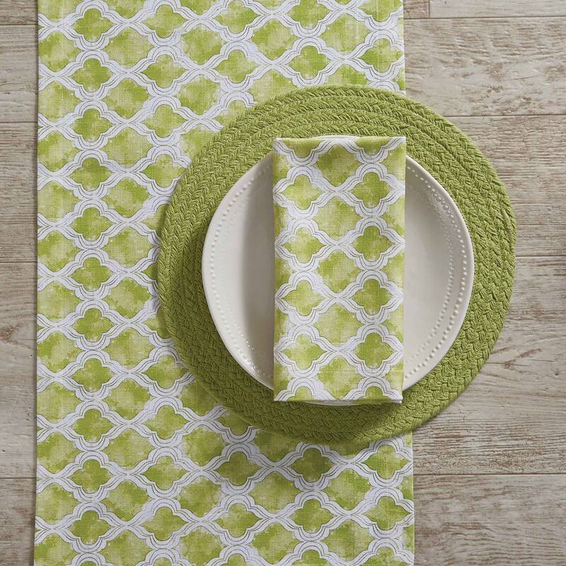 Split P Green Watercolor Geo Napkin Set of 4 - 20" x 20"