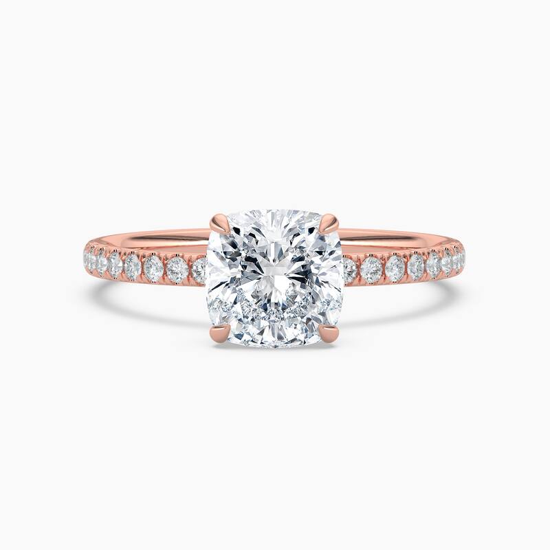 Auriya 14k Gold Cushion Lab Grown Floral Petal Diamond Accent Engagement Ring 1.00 to 5.00 ct. tw. (F-G, VS) - 5.5 - 2.00 carats - Rose