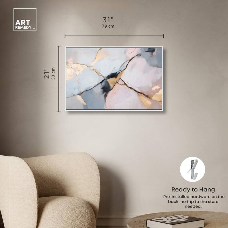 Gilded Veins Canvas by Art Remedy