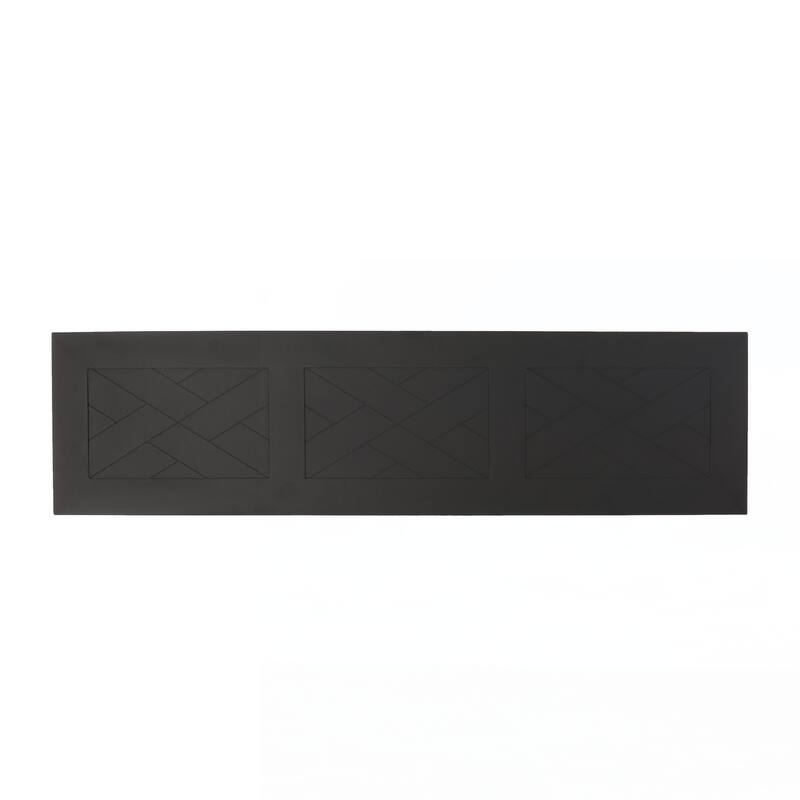 Outdoor Dining Bench, Antique Matte Black