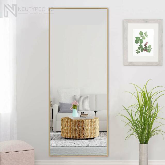 Modern Large Black Rectangle Wall Mirrors for Bathroom Vanity Mirror - 51x28 - Gold