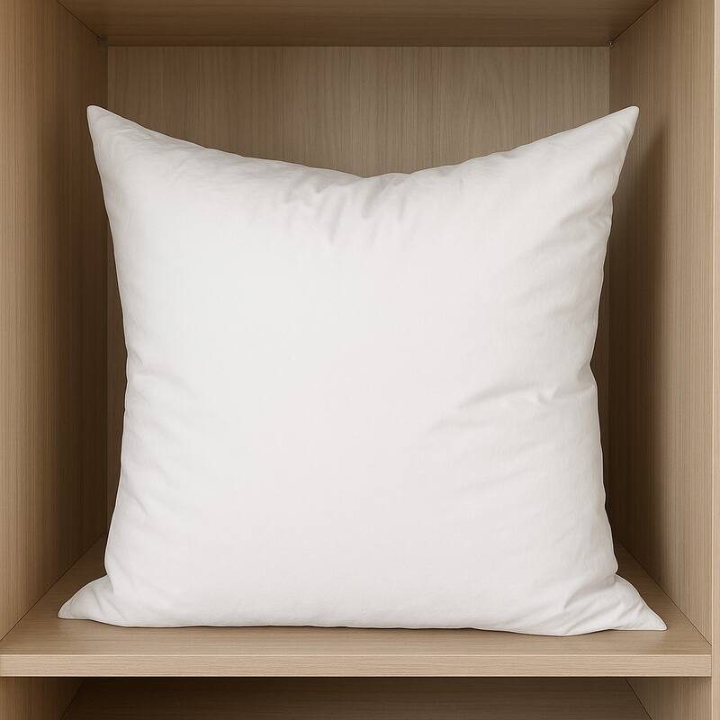 22" White Cotton Down Blend Throw Pillow Insert - Down - 22 in. x 22 in.  x 5.02 in. - White - Accent
