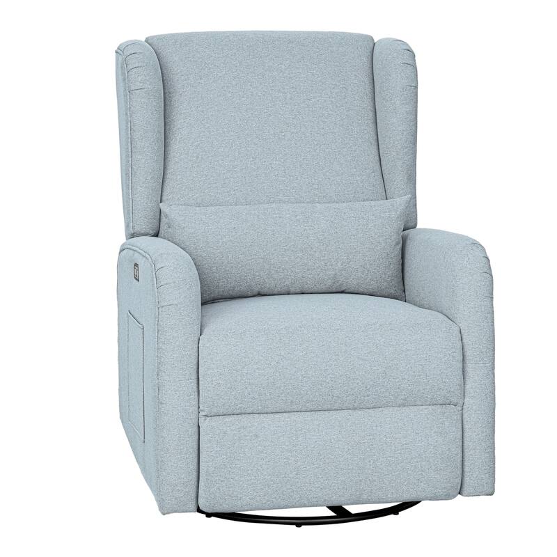 Madison Park Candace Power Recliner 3-in-1 with Swivel, Glider, USB Ports