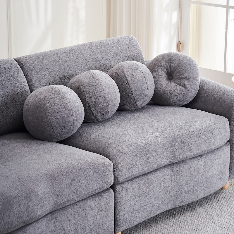 84"Modern Chenille Sofa Couch for Living Room