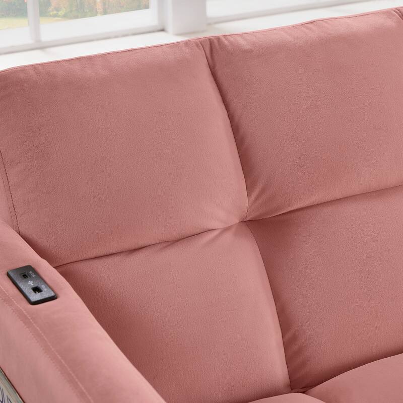 Velvet Futon Couch Sofa Lounge Sofa with Adjustable Backrest, Convertible Folding Sofa Bed Sleeper Sofa