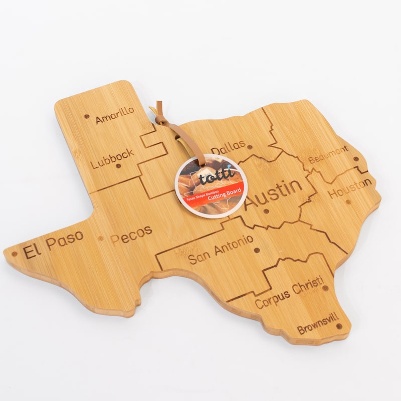 Eviva Texas Shaped Bamboo Cutting Board