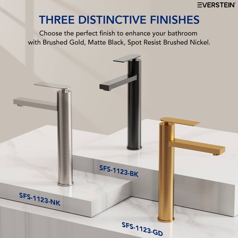Modern Single-Hole Single-Handle Bathroom Faucet Vessel Sink Faucet