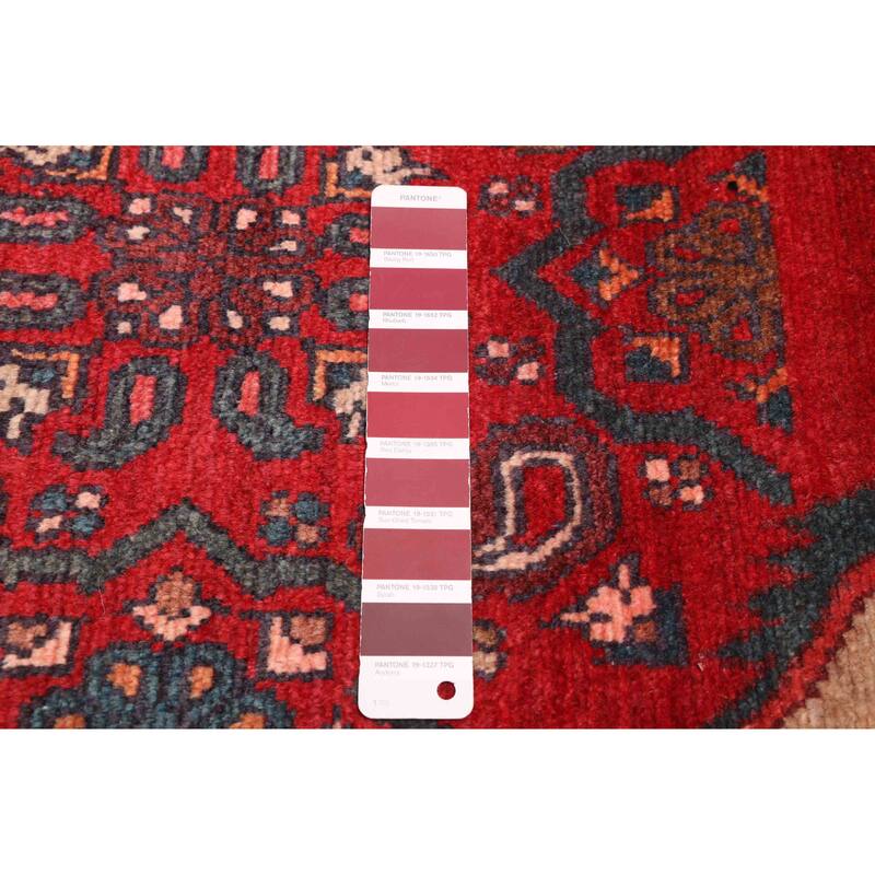 ECARPETGALLERY Hand-knotted Andelz Red Wool Rug - 4'0 x 10'6
