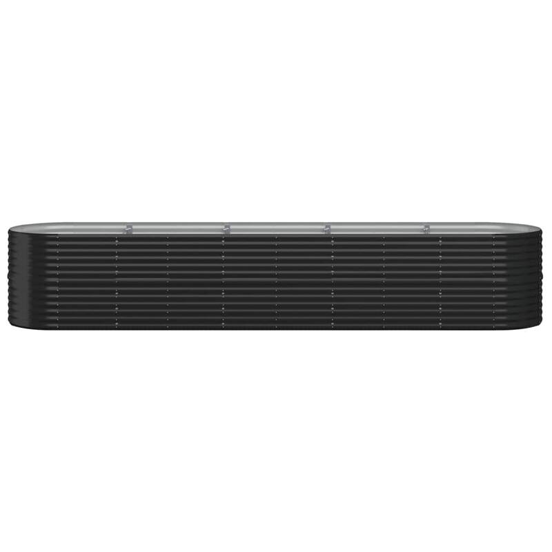 vidaXL Raised Garden Bed Raised Flower Bed Galvanized Steel Outdoor Planter