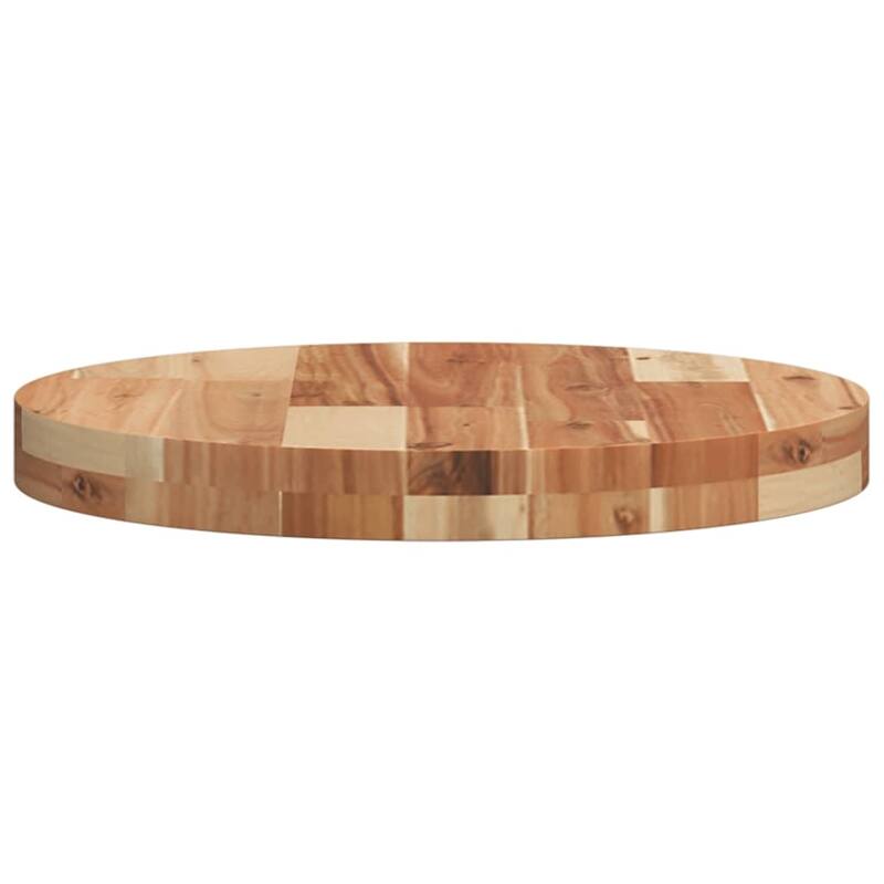 vidaXL Table Top Natural Wood Solid Acacia Wood Ø15.7 x 1.6 in Durable - Ø15.7 x 1.6 in