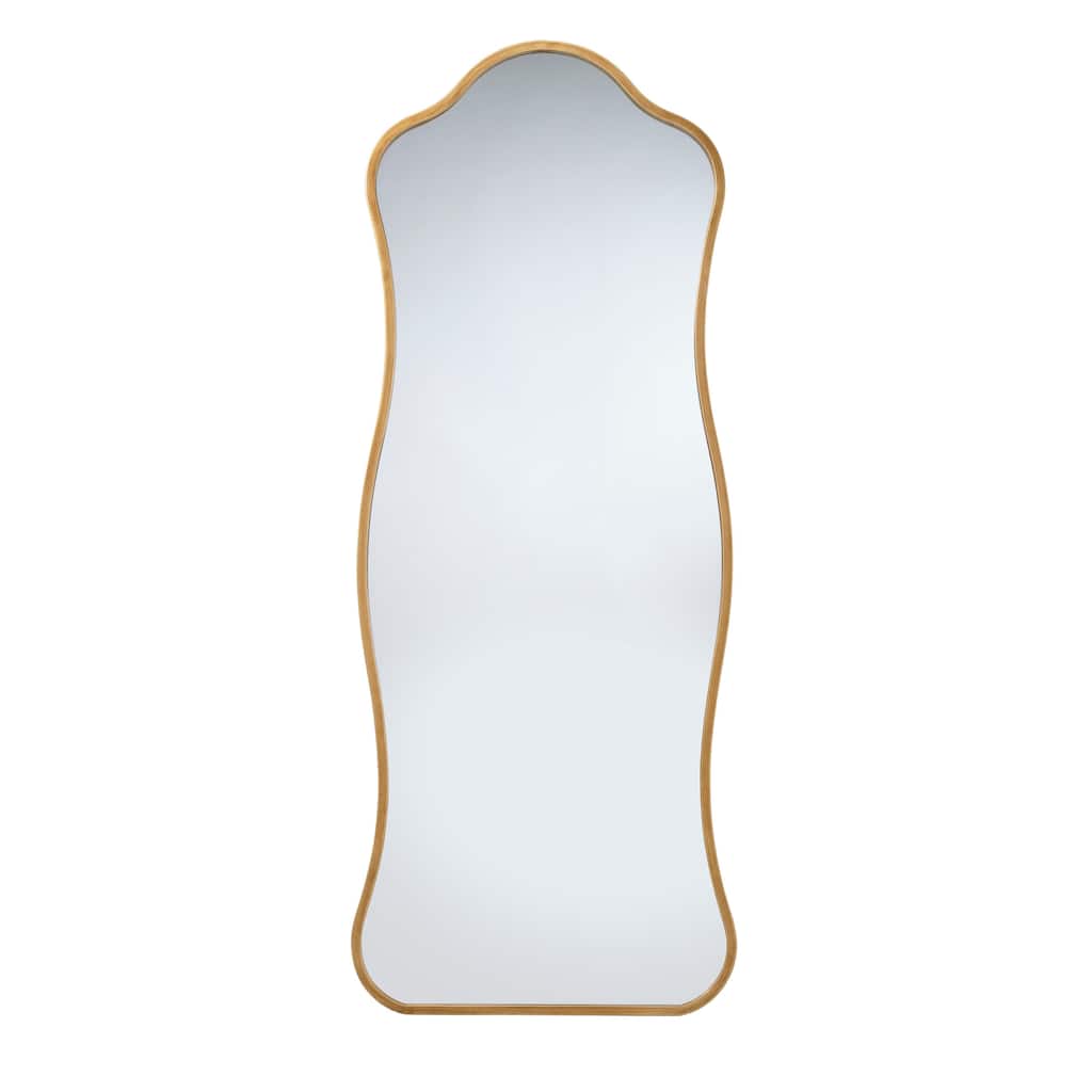 Ripple Wavy Iron Floor Mirror