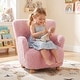 preview thumbnail 5 of 37, Costway Sherpa Kids Sofa with Solid Rubber Wood Legs for Boys & Girls - See Details
