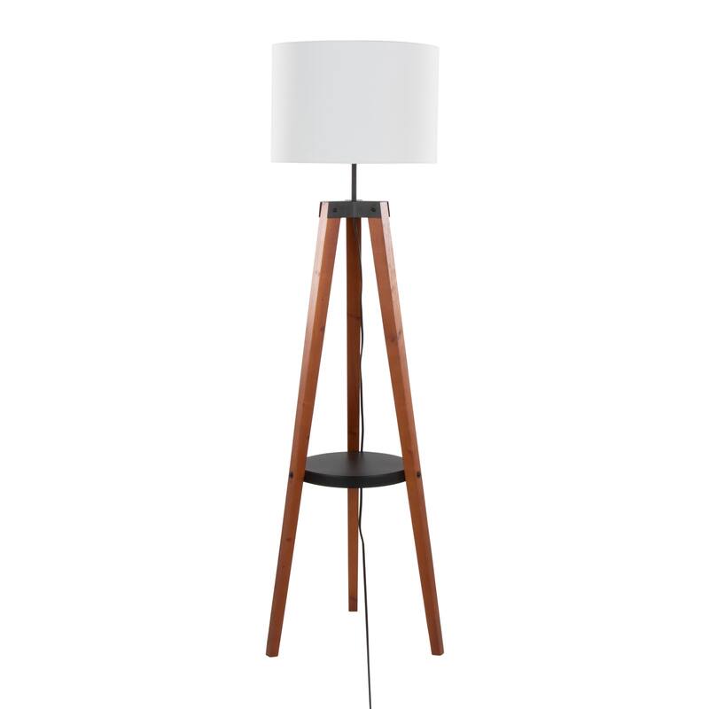 Carson Carrington Compass Tripod Floor Lamp with Shelf