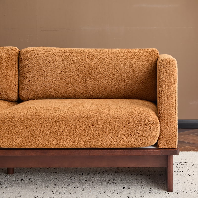 Christopher Knight Home - Luxe Modern Upholstered Sofa with Solid Wood Base