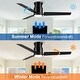 preview thumbnail 19 of 48, 52 Inch Lowe Profile Ceiling Fan with Light,3 CCT LED,Remote Control-Farmhouse, Modern, Contemporary - 52 inches