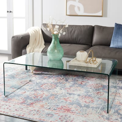 SAFAVIEH Heidi Clear Coffee Table - 47.2" x 25.6" x 16.5" - 47Wx26Dx17H