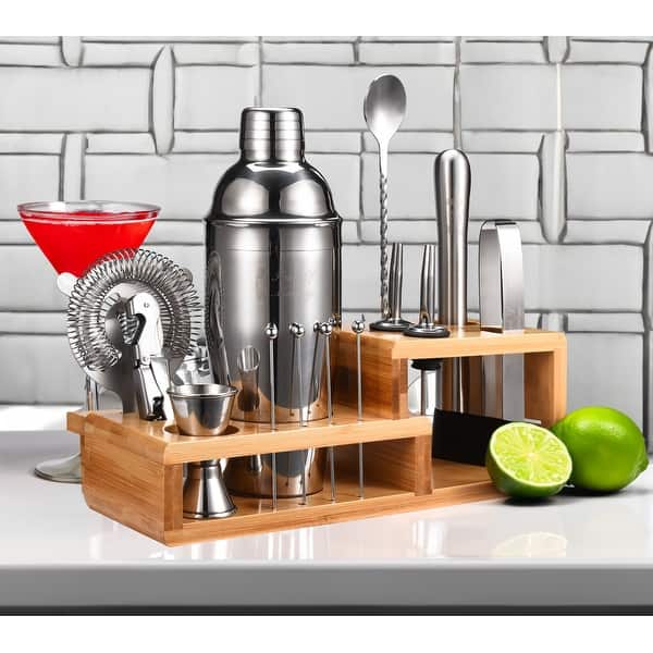 slide 2 of 9, Touch of Mixology 14 Piece Bartender Kit - Bar Tool Set Cocktail Shaker Set