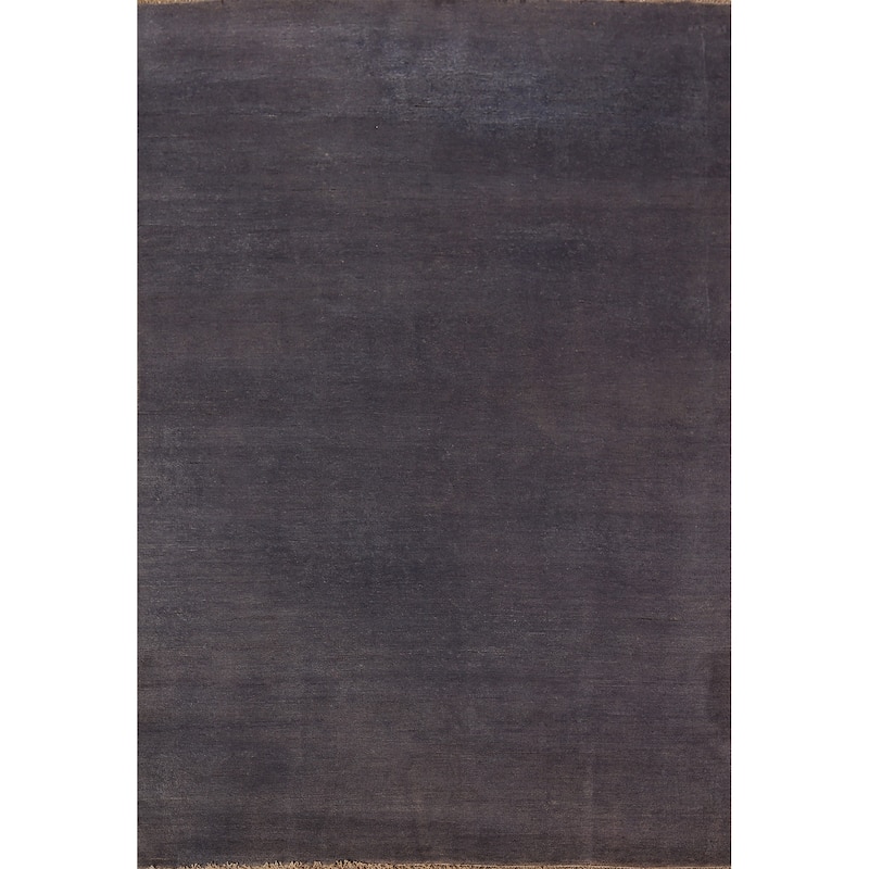 Grays & Blues Gabbeh Modern Area Rug Hand-Knotted Wool Carpet - 5'3" x 7'10"