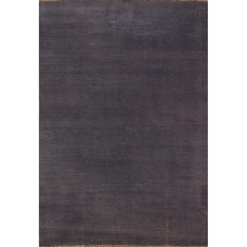 Grays & Blues Gabbeh Modern Area Rug Hand-Knotted Wool Carpet - 5'3" x 7'10"