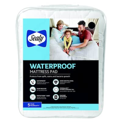 Sealy Waterproof Mattress Pad - White
