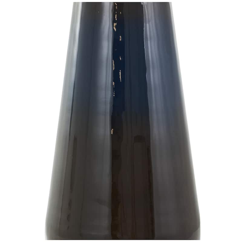 Metal Ombre Decorative Vase with Brown Accents - Blue - Roche River Decor