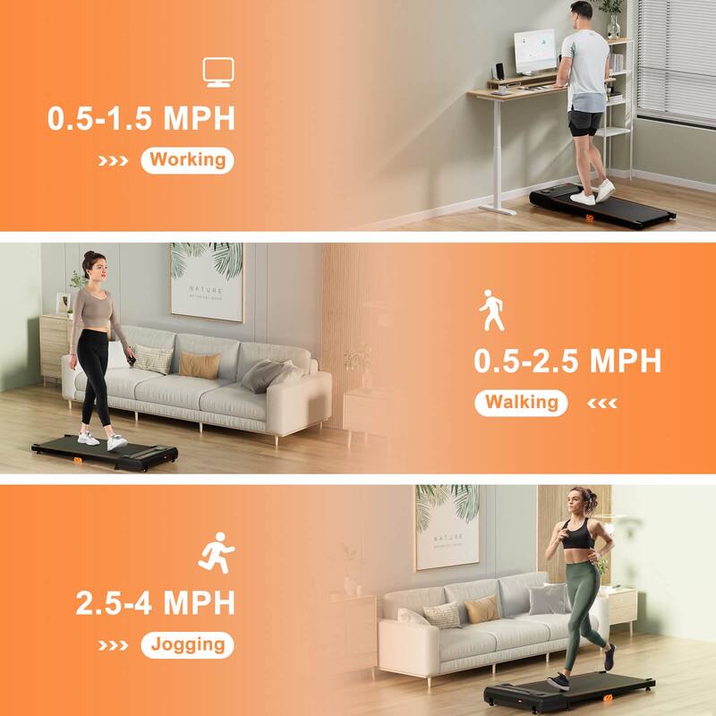 Goplus 2.5HP Under Desk Treadmill with Remote Control LED Display 12 - See Details