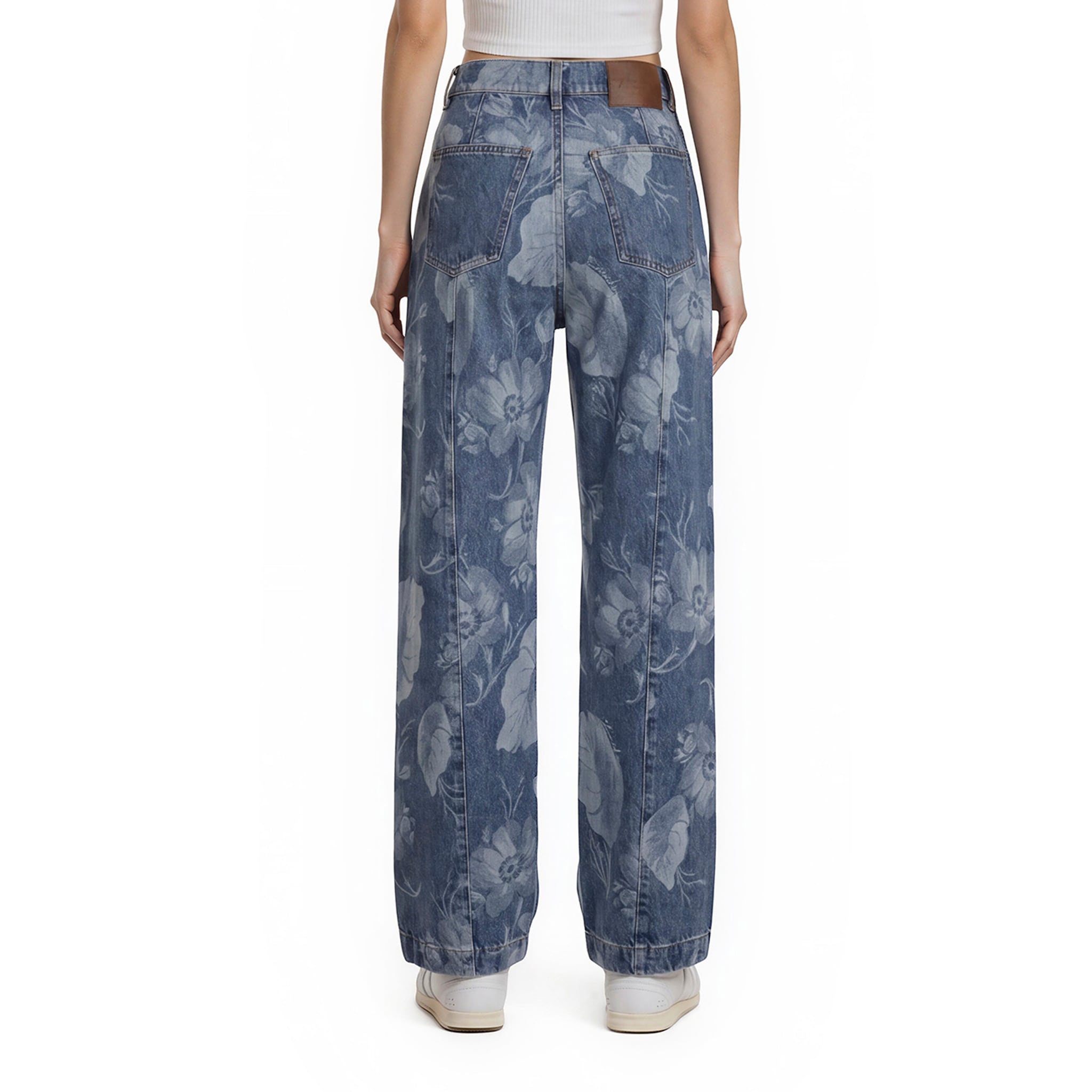 FENDI JEANS 花柄デニムジャケット ダメージ 44 伊製 FENDI JEANS 花柄デニムジャケット ダメージ 44 伊製 Fendi-Sea-Garden