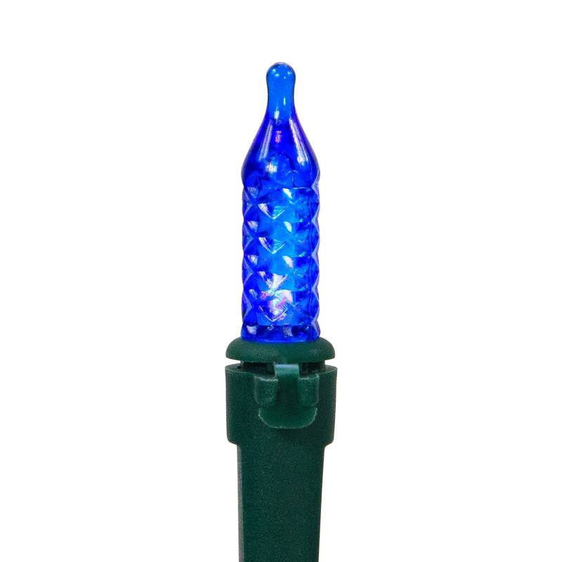 Battery Operated LED M5 Faceted Christmas Lights - Multicolor - 15.75' Green Wire - 50ct