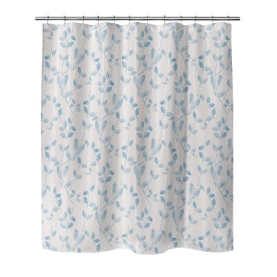VINE LEAF IN BLUE Shower Curtain By Becky Bailey