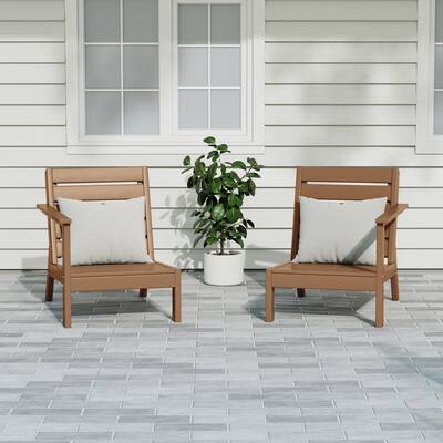 Polytrends Birchwood All Weather HDPE Outdoor Patio Deep Seating Sectional Loveseat