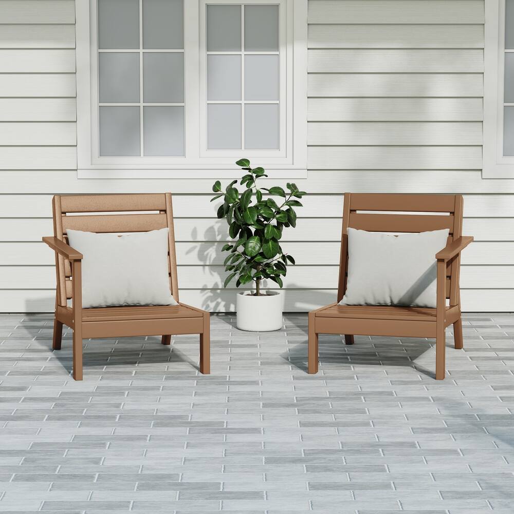 Birchwood All Weather HDPE Outdoor Patio Deep Seating Sectional Loveseat