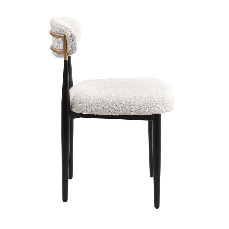 Morden Fort Modern Boucle Armless Dining Chairs (Set of 2)