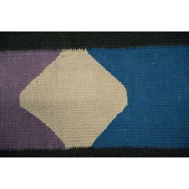 Hand Woven Oriental 100% Wool Carpet Southwestern Tribal Black Kilim Area Rug - 15' 5'' X 12' 2''