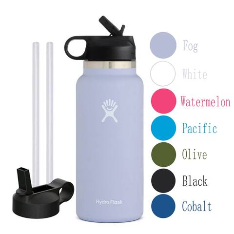 Hydro Flask Water Bottle Wide Mouth 32oz , with Straw Lid - N/A