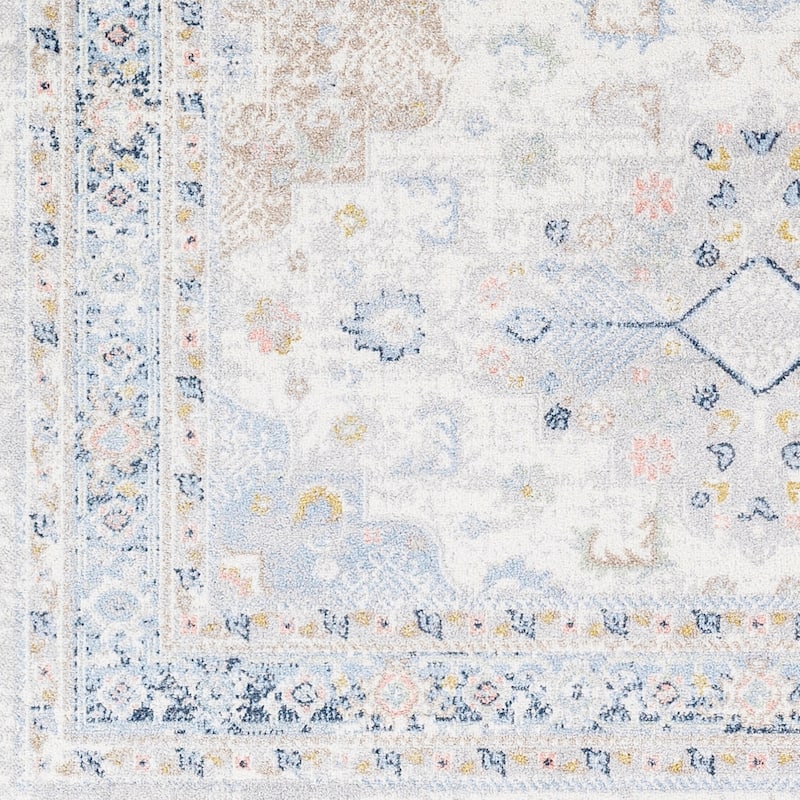 Livabliss Lavadora Traditional Medallion Washable Area Rug