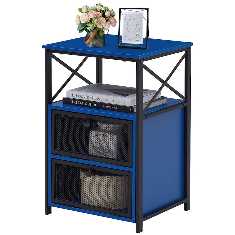 Nightstand, End Side Table with Storage Space and Door,Modern Nightstands for Living Room,Bedroom