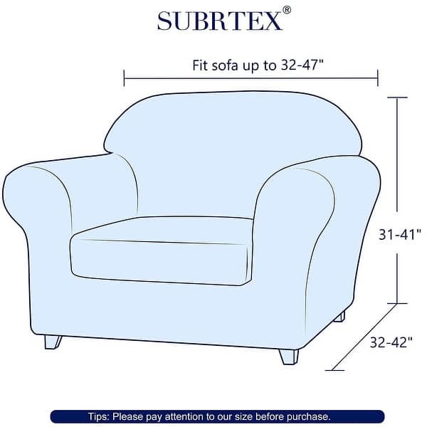 Subrtex Stretch Spandex 2-piece Armchair Slipcover Furniture Protector