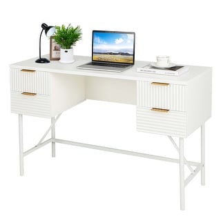 48 Computer Desk Maple Costway 48