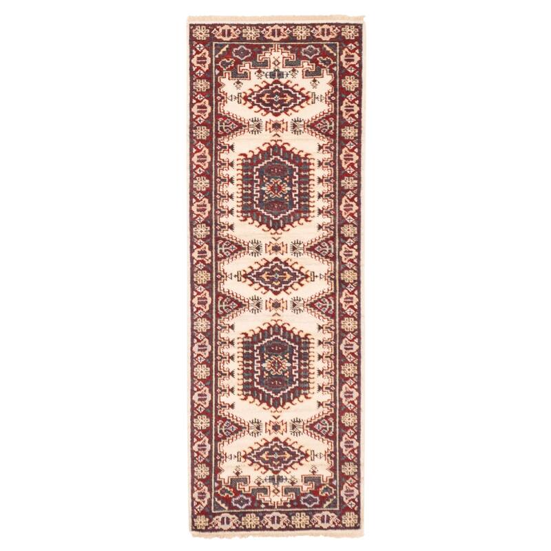 ECARPETGALLERY Hand-knotted Jules Serapi Cream Wool Rug - 2'7 x 7'9