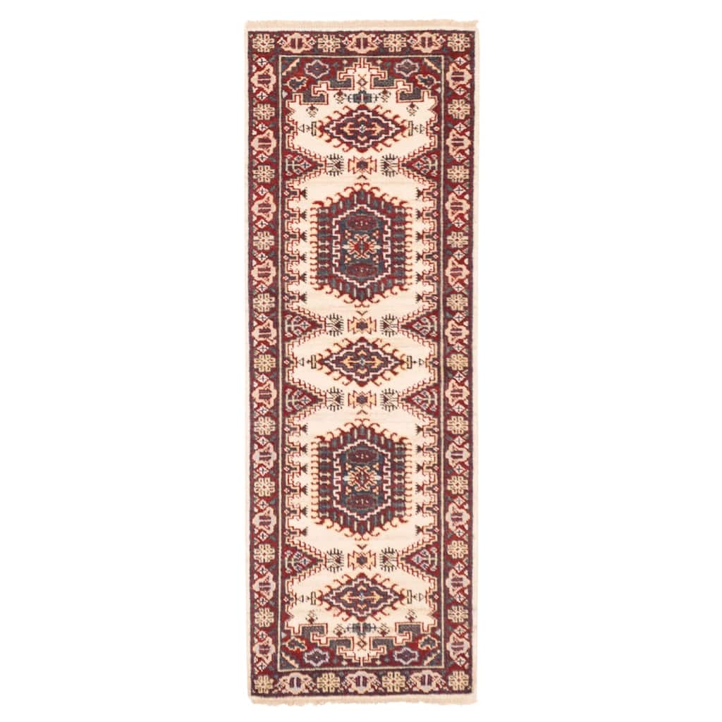 ECARPETGALLERY Hand-knotted Jules Serapi Cream Wool Rug - 2'7 x 7'9