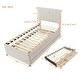 preview thumbnail 14 of 12, Twin Size Upholstered Platform Bed with Pull,Out Trundle and Three Storage Drawers, Linen Fabric Upholstery