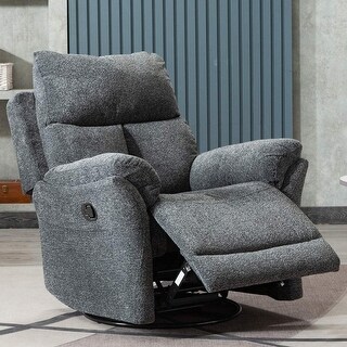 Swivel Rocker Recliner Overstuffed Reclining Chair For Living Room ...